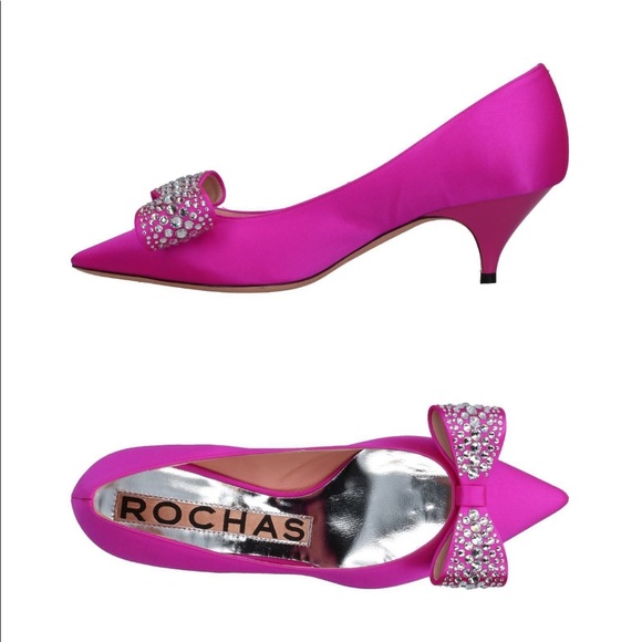 Rochas Shoes - ROCHAS Swarovski crystals bow pumps
